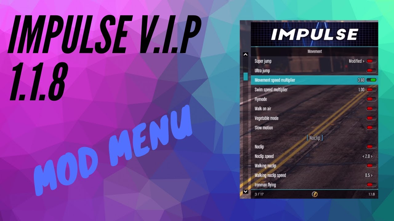 impulse mod menu